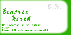 beatrix wirth business card